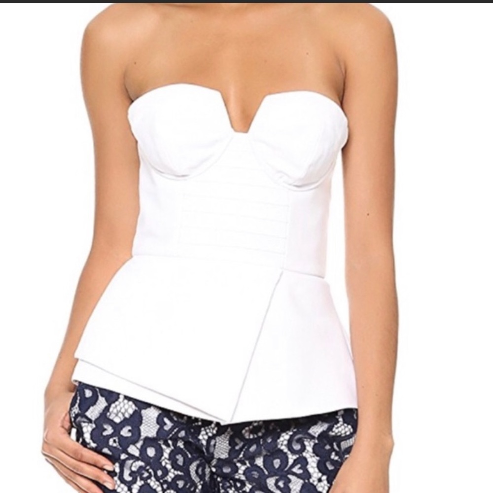 Strapless white top